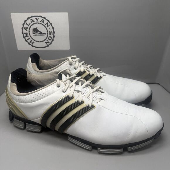 Adidas MEN TOUR 360 3.0 Golf Shoes White Black Stripes 738198 Fit Foam Sz 15 main image 10